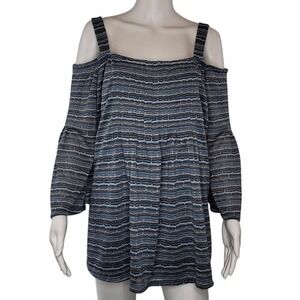 Avenue‎ Multi-Color Cold Shoulder Top